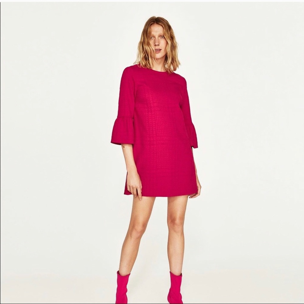 Hot pink Zara dress